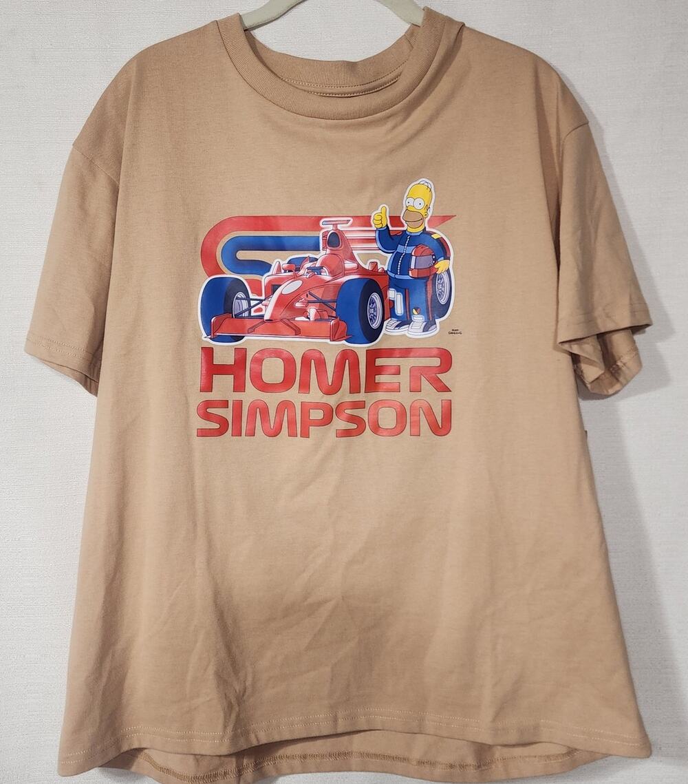 Homer Simpsons racing shirt men's Large NWT